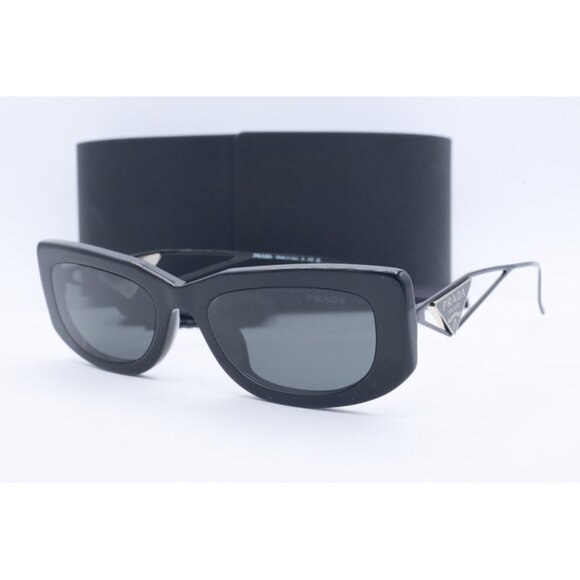 Prada SPR 14Y 1AB-5S0 Cat Eye Black Sunglasses Gray Lenses 55mm main image 5